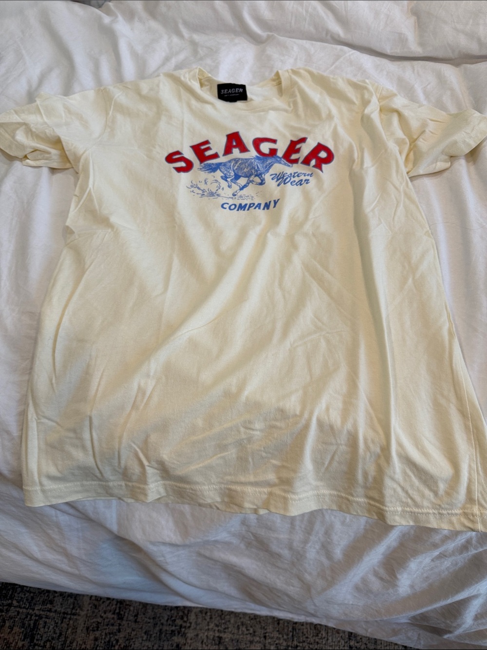 Seager Cream Graphic Logo Short Sleeve Tee